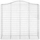 vidaXL íves horganyzott vas gabion kosár 200x50x180/200 cm