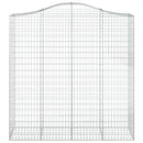 vidaXL íves horganyzott vas gabion kosár 200x50x200/220 cm