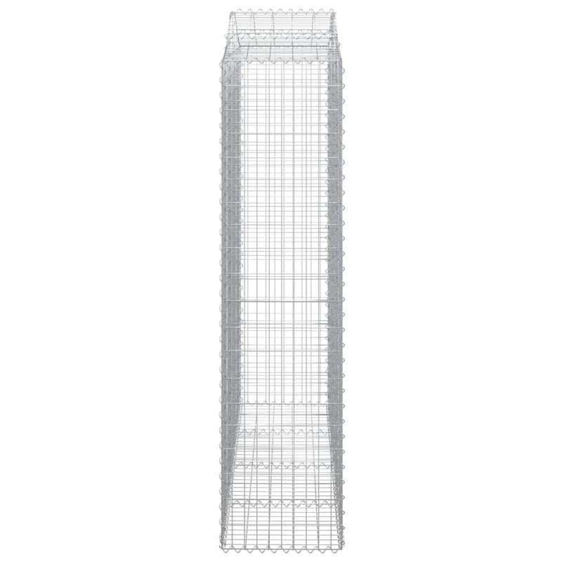 vidaXL íves horganyzott vas gabion kosár 200x50x200/220 cm