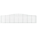 vidaXL íves horganyzott vas gabion kosár 400x30x80/100 cm