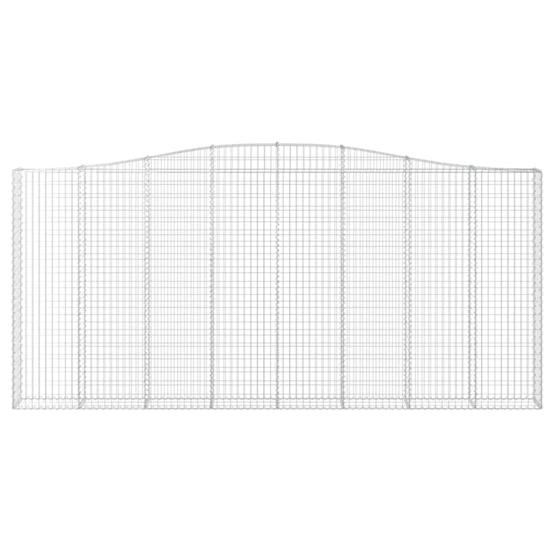 vidaXL íves horganyzott vas gabion kosár 400x30x180/200 cm