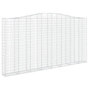vidaXL íves horganyzott vas gabion kosár 400x30x200/220 cm