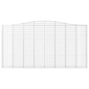 vidaXL íves horganyzott vas gabion kosár 400x30x200/220 cm