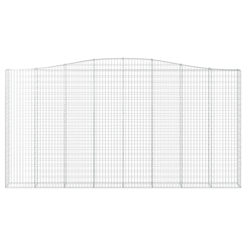 vidaXL íves horganyzott vas gabion kosár 400x30x200/220 cm