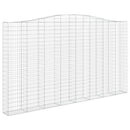 vidaXL íves horganyzott vas gabion kosár 400x30x220/240 cm