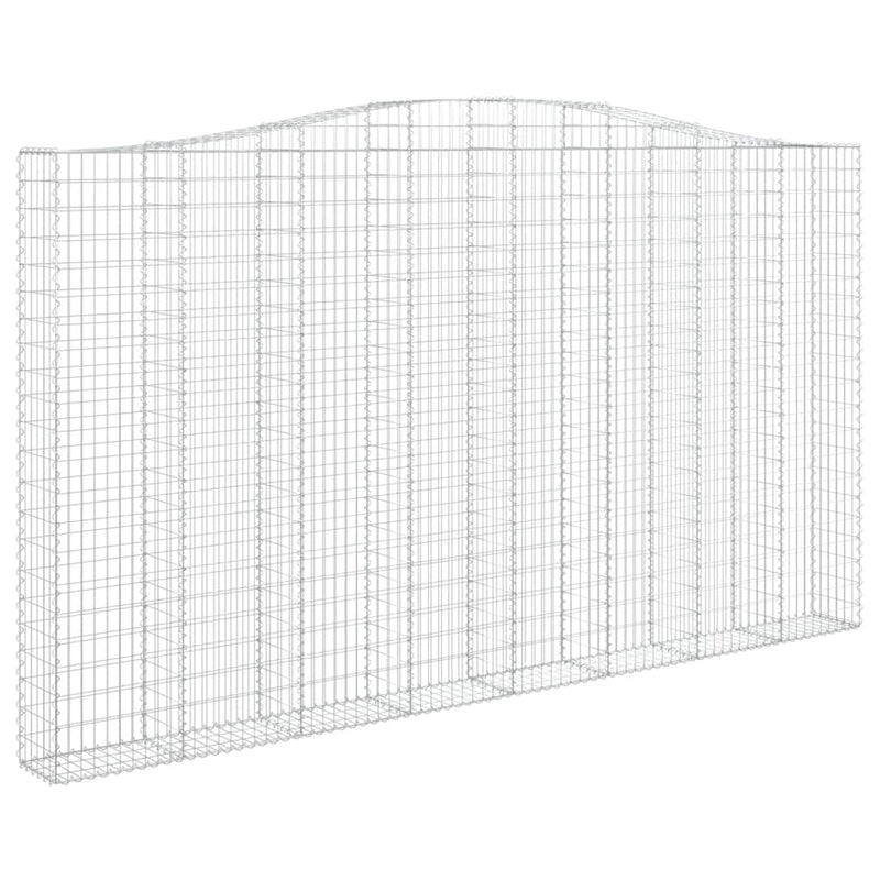 vidaXL íves horganyzott vas gabion kosár 400x30x220/240 cm