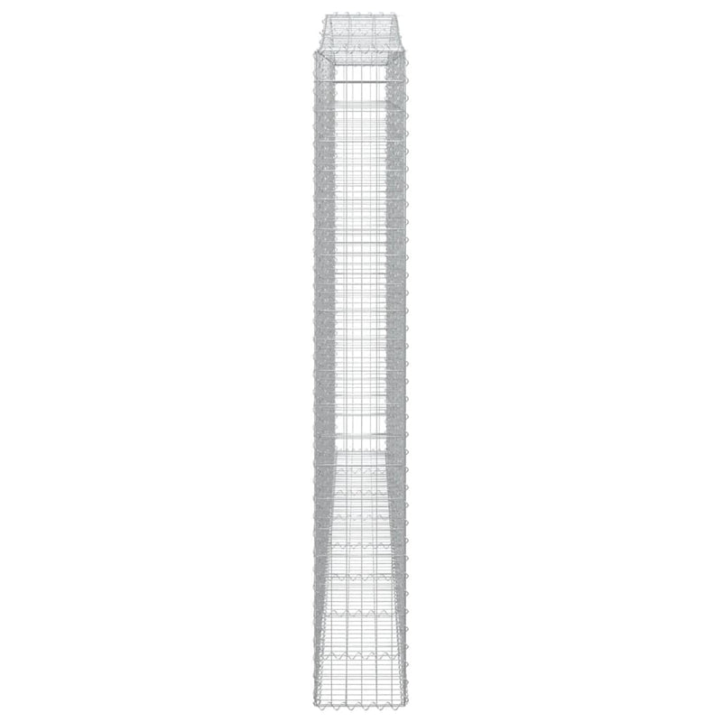 vidaXL íves horganyzott vas gabion kosár 400x30x220/240 cm
