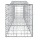 vidaXL íves horganyzott vas gabion kosár 400x50x60/80 cm