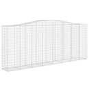 vidaXL íves horganyzott vas gabion kosár 400x50x160/180 cm