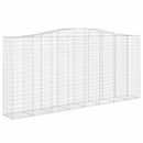 vidaXL íves horganyzott vas gabion kosár 400x50x180/200 cm