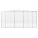 vidaXL íves horganyzott vas gabion kosár 400x50x180/200 cm