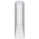 vidaXL íves horganyzott vas gabion kosár 400x50x180/200 cm