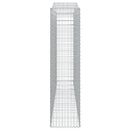 vidaXL íves horganyzott vas gabion kosár 400x50x200/220 cm