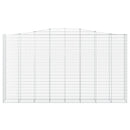 vidaXL íves horganyzott vas gabion kosár 400x50x220/240 cm