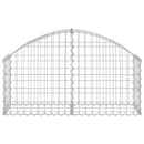 vidaXL íves horganyzott vas gabion kosár 100x30x40/60 cm