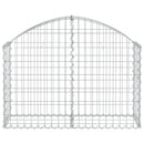 vidaXL íves horganyzott vas gabion kosár 100x30x60/80 cm
