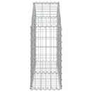vidaXL íves horganyzott vas gabion kosár 100x30x60/80 cm