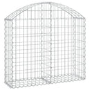 vidaXL íves horganyzott vas gabion kosár 100x30x80/100 cm