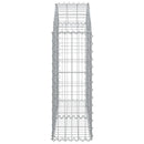 vidaXL íves horganyzott vas gabion kosár 100x30x80/100 cm