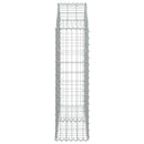 vidaXL íves horganyzott vas gabion kosár 100x30x100/120 cm