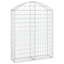 vidaXL íves horganyzott vas gabion kosár 100x30x120/140 cm