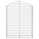 vidaXL íves horganyzott vas gabion kosár 100x30x120/140 cm