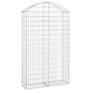vidaXL íves horganyzott vas gabion kosár 100x30x160/180 cm