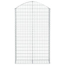 vidaXL íves horganyzott vas gabion kosár 100x30x160/180 cm