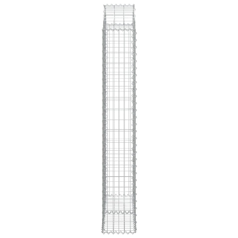 vidaXL íves horganyzott vas gabion kosár 100x30x180/200 cm