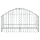 vidaXL íves horganyzott vas gabion kosár 100x50x40/60 cm