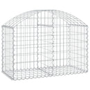 vidaXL íves horganyzott vas gabion kosár 100x50x60/80 cm