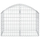 vidaXL íves horganyzott vas gabion kosár 100x50x60/80 cm