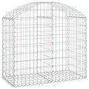 vidaXL íves horganyzott vas gabion kosár 100x50x80/100 cm