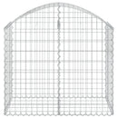 vidaXL íves horganyzott vas gabion kosár 100x50x80/100 cm