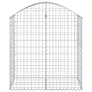 vidaXL íves horganyzott vas gabion kosár 100x50x100/120 cm