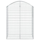 vidaXL íves horganyzott vas gabion kosár 100x50x120/140 cm
