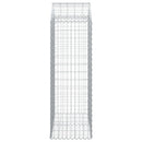 vidaXL íves horganyzott vas gabion kosár 100x50x140/160 cm