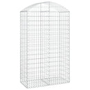 vidaXL íves horganyzott vas gabion kosár 100x50x160/180 cm