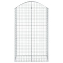 vidaXL íves horganyzott vas gabion kosár 100x50x160/180 cm