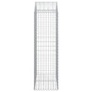 vidaXL íves horganyzott vas gabion kosár 100x50x160/180 cm