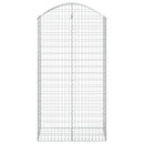 vidaXL íves horganyzott vas gabion kosár 100x50x180/200 cm