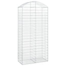 vidaXL íves horganyzott vas gabion kosár 100x50x200/220 cm