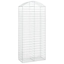 vidaXL íves horganyzott vas gabion kosár 100x50x220/240 cm