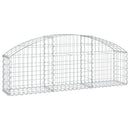 vidaXL íves horganyzott vas gabion kosár 150x30x40/60 cm