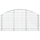 vidaXL íves horganyzott vas gabion kosár 150x30x60/80 cm