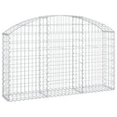 vidaXL íves horganyzott vas gabion kosár 150x30x80/100 cm