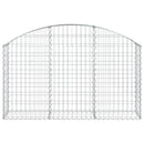 vidaXL íves horganyzott vas gabion kosár 150x30x80/100 cm