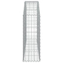 vidaXL íves horganyzott vas gabion kosár 150x30x80/100 cm