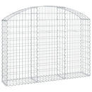 vidaXL íves horganyzott vas gabion kosár 150x30x100/120 cm