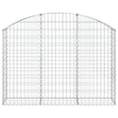 vidaXL íves horganyzott vas gabion kosár 150x30x100/120 cm